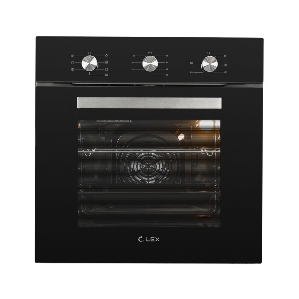 Духовой шкаф электрический встраиваемый Lex EDM 073 BL 595 мм черный