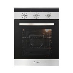 Духовой шкаф электрический встраиваемый Lex EDM 4570 IX 450 мм серый