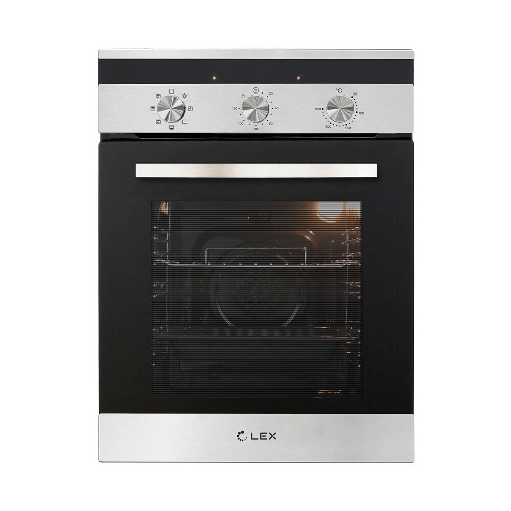 Духовой шкаф электрический встраиваемый Lex EDM 4570 IX 450 мм серый