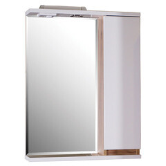 Изображение товара Зеркальный шкаф АСБ-Мебель Марко 60х76х15 см с подсветкой белый/дуб золотой