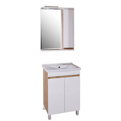 Тумба под раковину АСБ-Мебель Марко 60 см напольная белая/дуб золотой (10740) - фото 3