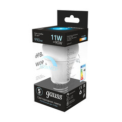 Лампа светодиодная Gauss E27 4100К 11 Вт 990 Лм 175-240 В груша тонированная диммируемая - фото 4