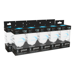 Лампа светодиодная Gauss E27 4100К 11 Вт 990 Лм 175-240 В груша тонированная диммируемая - фото 3