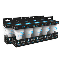 Лампа светодиодная Gauss E27 6500К 11 Вт 990 Лм 175-240 В груша тонированная диммируемая - фото 2