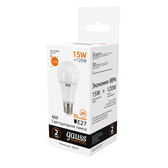 Лампа светодиодная Gauss E27 3000К 15 Вт 1320 Лм 175-240 В груша тонированная - фото 3