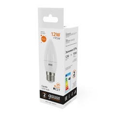 Лампа светодиодная Gauss E27 3000К 12 Вт 950 Лм 175-240 В свеча тонированная - фото 5