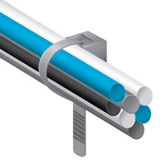 Ремешок для кабеля и труб Европартнер 16-32 мм атмосферостойкий черный (30 шт.) - фото 7