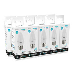 Лампа светодиодная Gauss E27 4100К 12 Вт 950 Лм 175-240 В свеча тонированная - фото 5