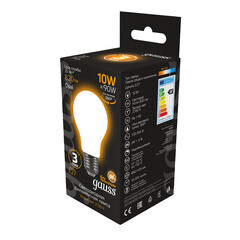 Лампа светодиодная филаментная Gauss E27 2700К 10 Вт 820 Лм 175-240 В груша матовая - фото 4