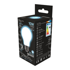 Лампа светодиодная филаментная Gauss E27 4100К 10 Вт 860 Лм 175-240 В груша матовая - фото 6