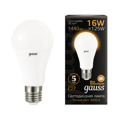 Лампа светодиодная Gauss E27 3000К 16 Вт 1440 Лм 175-240 В груша тонированная - фото 3