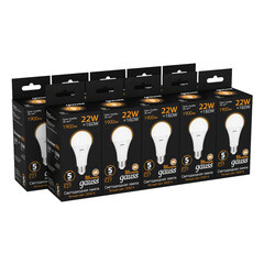 Лампа светодиодная Gauss E27 3000К 22 Вт 1900 Лм 175-240 В груша тонированная - фото 2