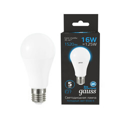 Лампа светодиодная Gauss E27 6500К 16 Вт 1520 Лм 175-240 В груша тонированная - фото 5