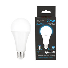 Лампа светодиодная Gauss E27 6500К 22 Вт 2000 Лм 175-240 В груша тонированная - фото 5