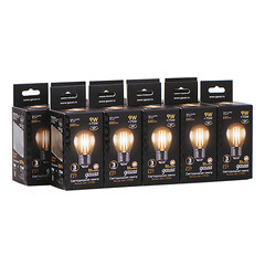 Лампа светодиодная филаментная Gauss E27 2700К 9 Вт 680 Лм 175-240 В шар прозрачная - фото 2