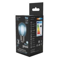 Лампа светодиодная филаментная Gauss E27 4100К 9 Вт 710 Лм 175-240 В шар прозрачная - фото 5