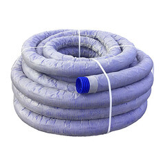 Труба дренажная гофрированная Typar ДГТ-ПНД d110 мм SN4 с перфорацией в фильтре TyparSF20 бухта 50 м - фото 2