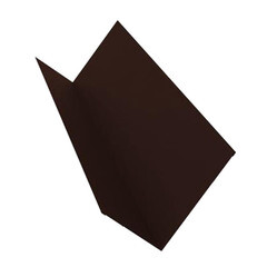 Планка примыкания для металлочерепицы 130х160 мм 2 м коричневая RAL 8017 rooftop matte - фото 1