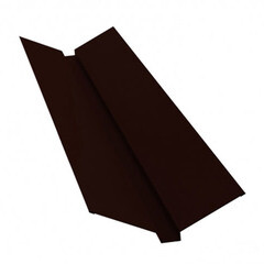 Изображение товара Ендова внешняя для металлочерепицы 115х30х115 мм 2 м темно-коричневая RR 32