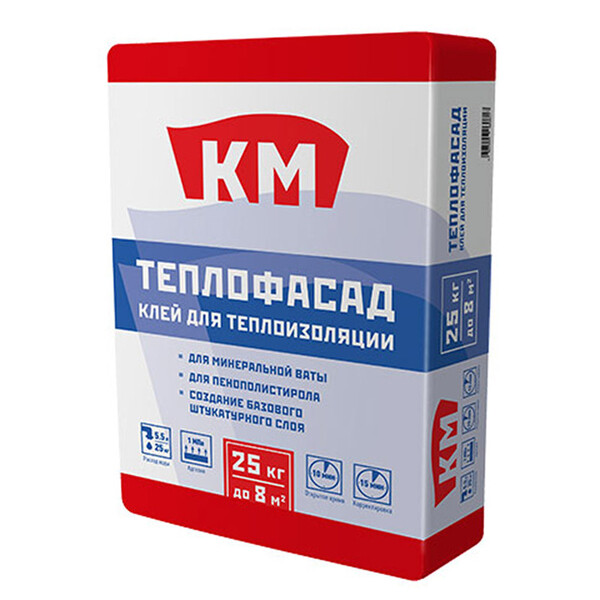 Клей для теплоизоляции КМ Теплофасад 25 кг — купить в Санкт-Петербурге ...