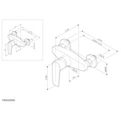 Смеситель для душа без излива AM.PM Gem хром без лейки однорычажный (F90A20000) - фото 5