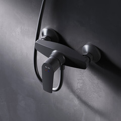 Смеситель для душа без излива AM.PM Gem черный без лейки однорычажный (F90A20022) - фото 5