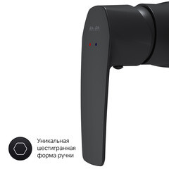 Смеситель для душа без излива AM.PM Gem черный без лейки однорычажный (F90A20022) - фото 2