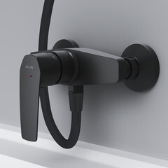 Смеситель для душа без излива AM.PM Gem черный без лейки однорычажный (F90A20022) - фото 3