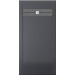 Изображение товара Поддон Allen Brau Infinity литьевой мрамор 160х80х3 см прямоугольник антрацит низкий (8.21006-AM)