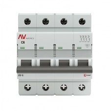 Автоматический выключатель модульный EKF Averes AV-6 4Р 6А тип C 6 кА 400 В (mcb6-4-06C-av)