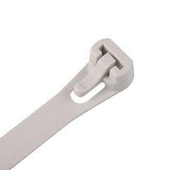Стяжка кабельная Европартнер PRM 300х7,5 мм многоразовая нейлоновая серая (50 шт.) (88327) - фото 2