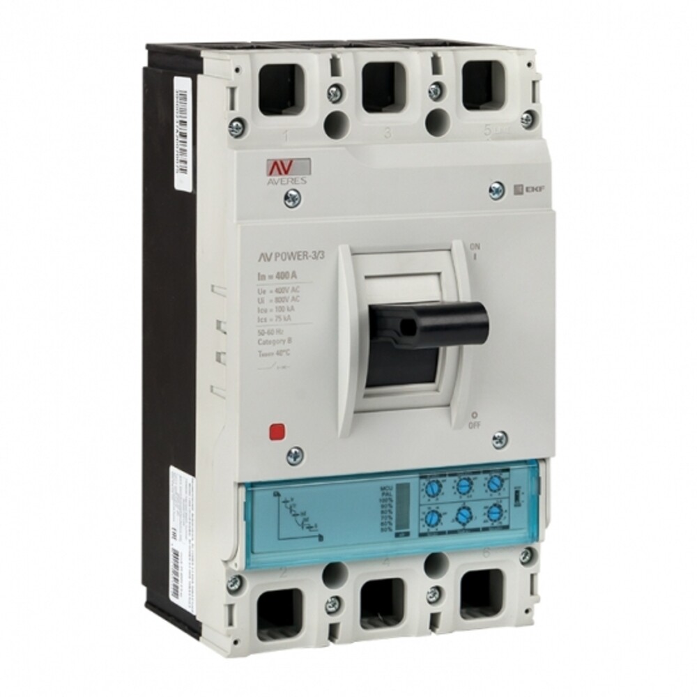 Изображение товара Автоматический выключатель EKF Averes ETU2.0 3P 400А 50 кА IP30