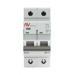 Автоматический выключатель модульный EKF Averes AV-10 2P 40А тип B 10 кА 230 В (mcb10-2-40B-av) - фото 1