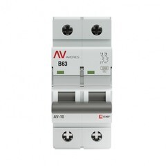 Автоматический выключатель модульный EKF Averes AV-10 2P 63А тип B 10 кА 230 В (mcb10-2-63B-av) - фото 2