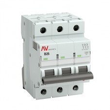 Автоматический выключатель модульный EKF Averes AV-10 3P 25А тип B 10 кА 400 В (mcb10-3-25B-av)