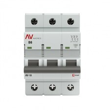 Автоматический выключатель модульный EKF Averes AV-10 3P 6А тип B 10 кА 400 В (mcb10-3-06B-av)
