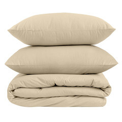 Комплект постельного белья Евро перкаль Василиса Idea бежевый без простыни - фото 5