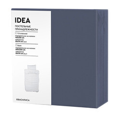 Комплект постельного белья 1,5-спальный перкаль Василиса Idea синий без простыни - фото 4