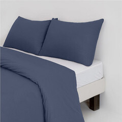 Комплект постельного белья Евро перкаль Василиса Idea синий без простыни - фото 2