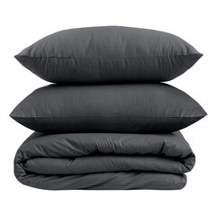 Комплект постельного белья Евро перкаль Василиса Idea графит без простыни - фото 5