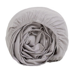 Простыня на резинке 160х200х25 см перкаль серая Василиса Idea - фото 5