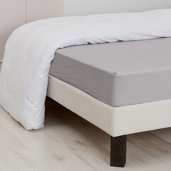 Простыня на резинке 160х200х25 см перкаль серая Василиса Idea - фото 3