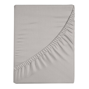 Простыня на резинке 180х200х25 см перкаль серая Василиса Idea