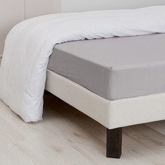 Простыня на резинке 180х200х25 см перкаль серая Василиса Idea - фото 4