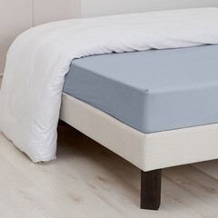 Простыня на резинке 160х200х25 см перкаль голубая Василиса Idea - фото 3