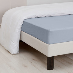 Простыня на резинке 180х200х25 см перкаль голубая Василиса Idea - фото 4