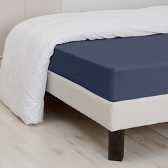 Простыня на резинке 180х200х25 см перкаль синяя Василиса Idea - фото 4