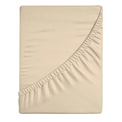 Изображение товара Простыня на резинке 160х200х25 см перкаль бежевая Василиса Idea