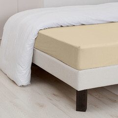 Простыня на резинке 160х200х25 см перкаль бежевая Василиса Idea - фото 3