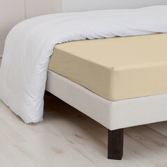 Простыня на резинке 180х200х25 см перкаль бежевая Василиса Idea - фото 3